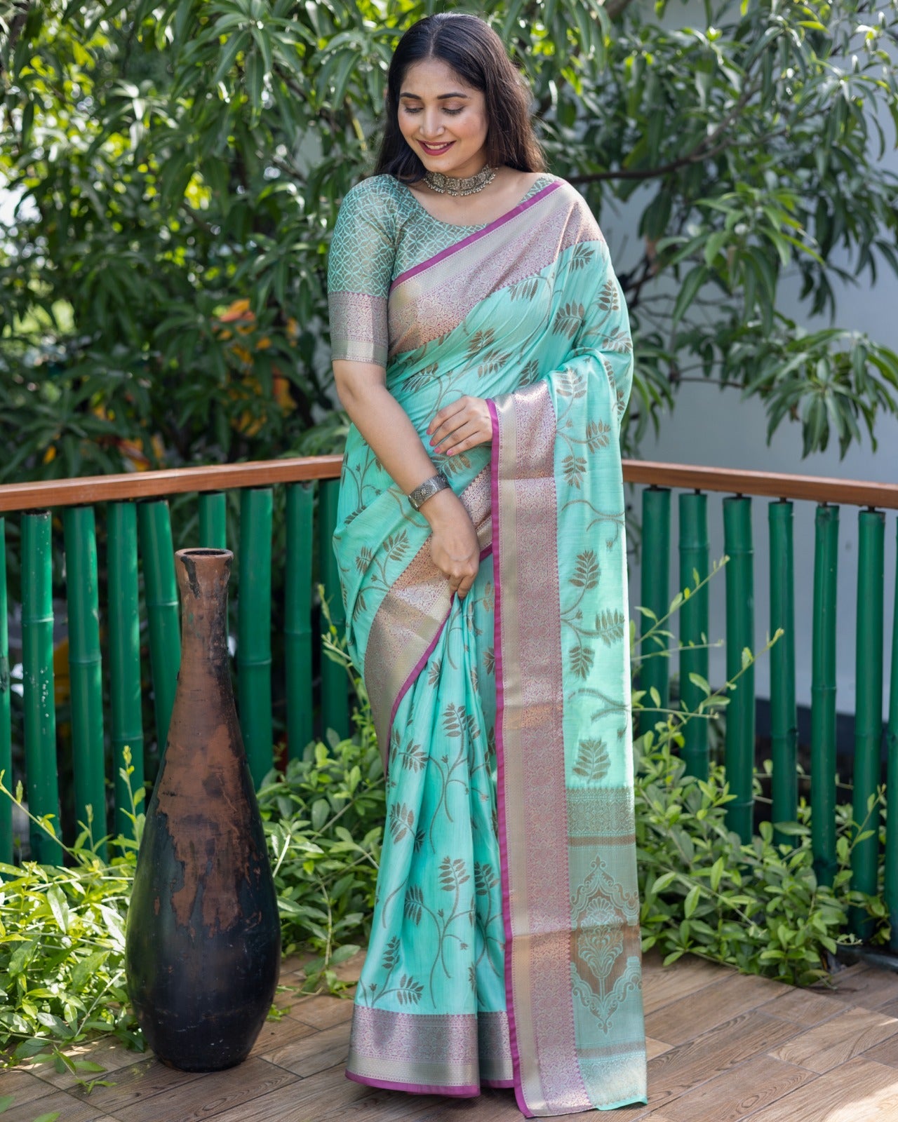 Banarasi Kanchi Semi Silk