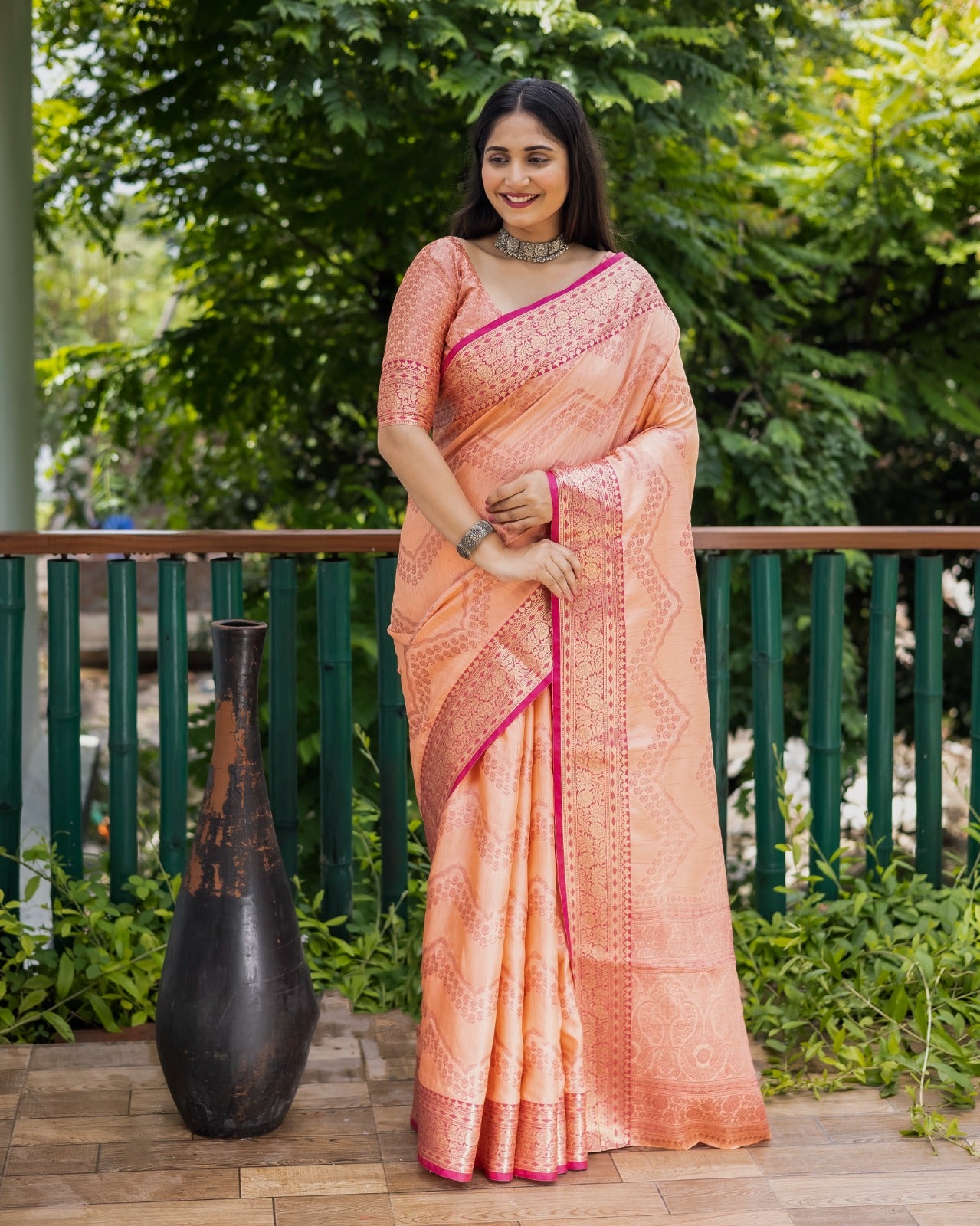 Banarasi Kanchi Semi Silk