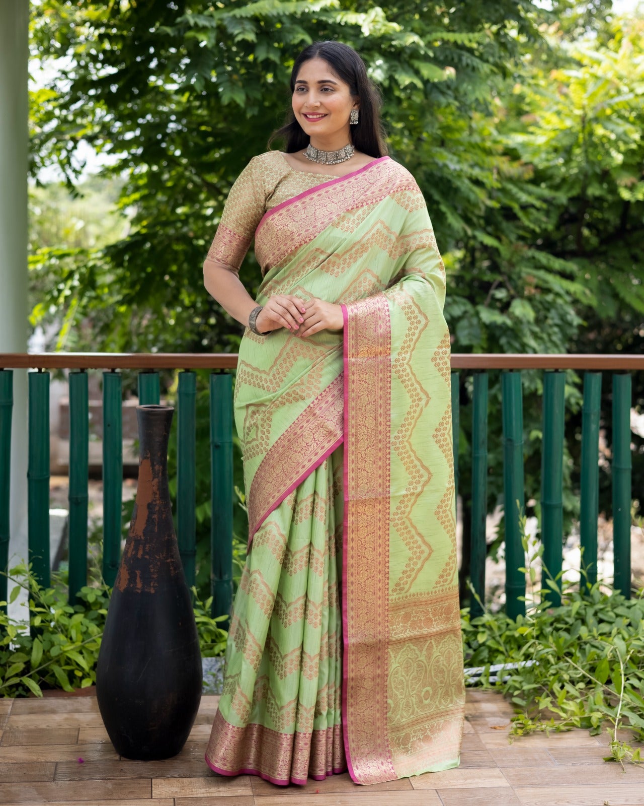 Banarasi Kanchi Semi Silk