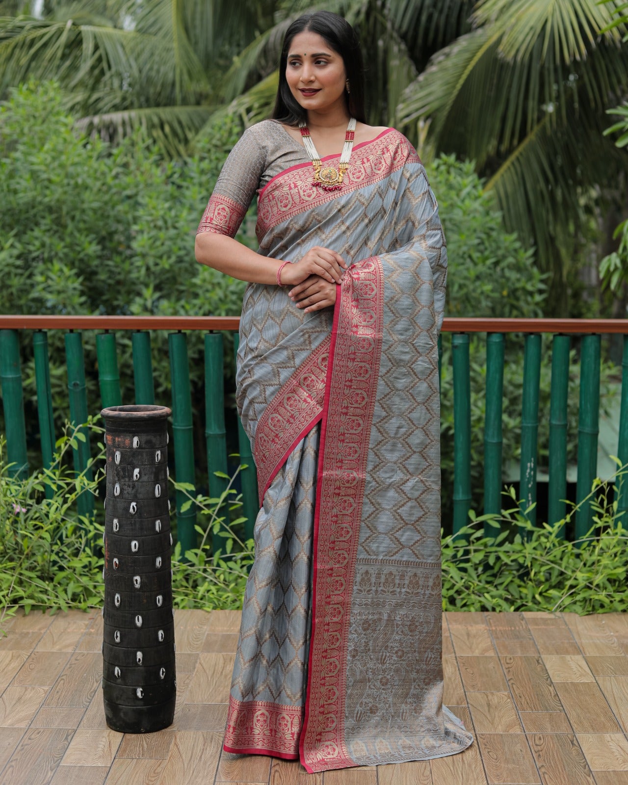 Banarasi Kanchi Semi Silk