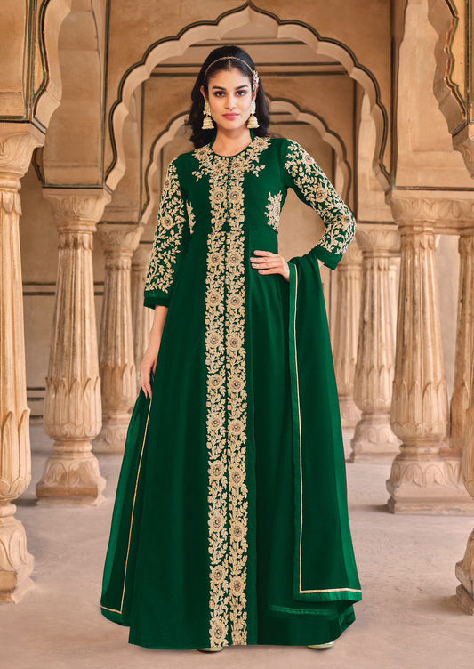 HEAVY GEORGETTE GOWN WITH BOTTOM AND DUPATTA