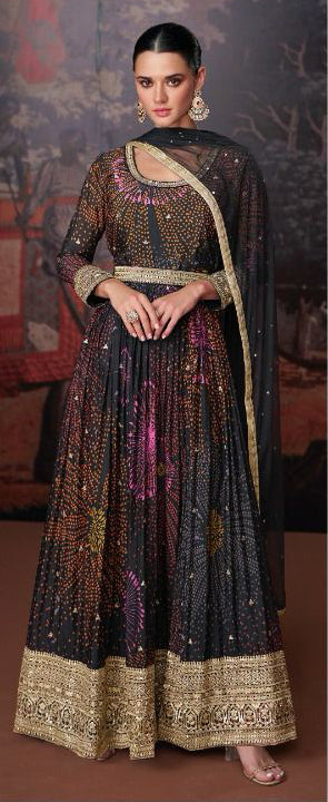 BEAUTIFUL GOWN WITH PREMIUM SILK AND DUPATTA