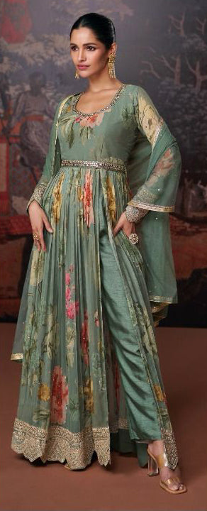 BEAUTIFUL GOWN WITH PREMIUM SILK AND DUPATTA