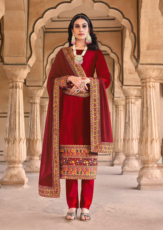 BEAUTIFUL VELEVT TOP WITH DUPATTA AND BOTTOM