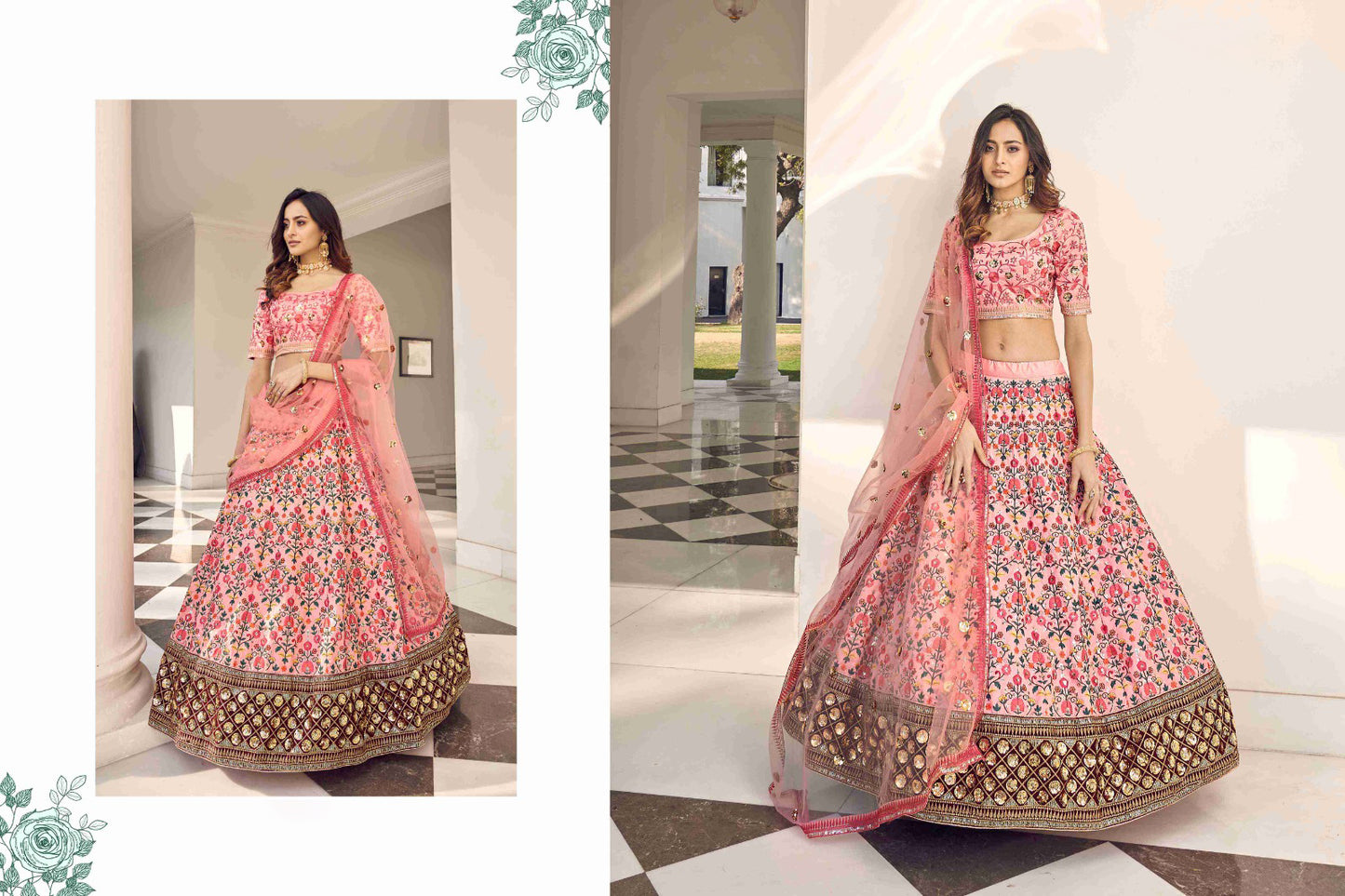 New Exclusive Bridal Thread with Sequence Embroidered Lehenga Choli