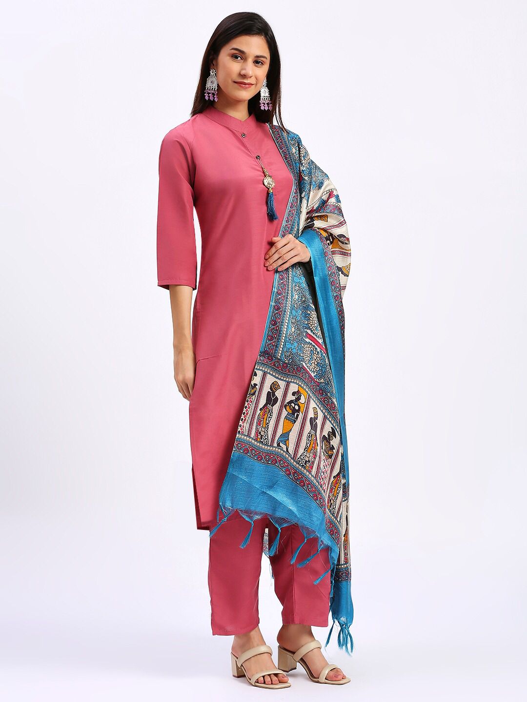 SOLID PINK COLOR ETHNIC WEAR