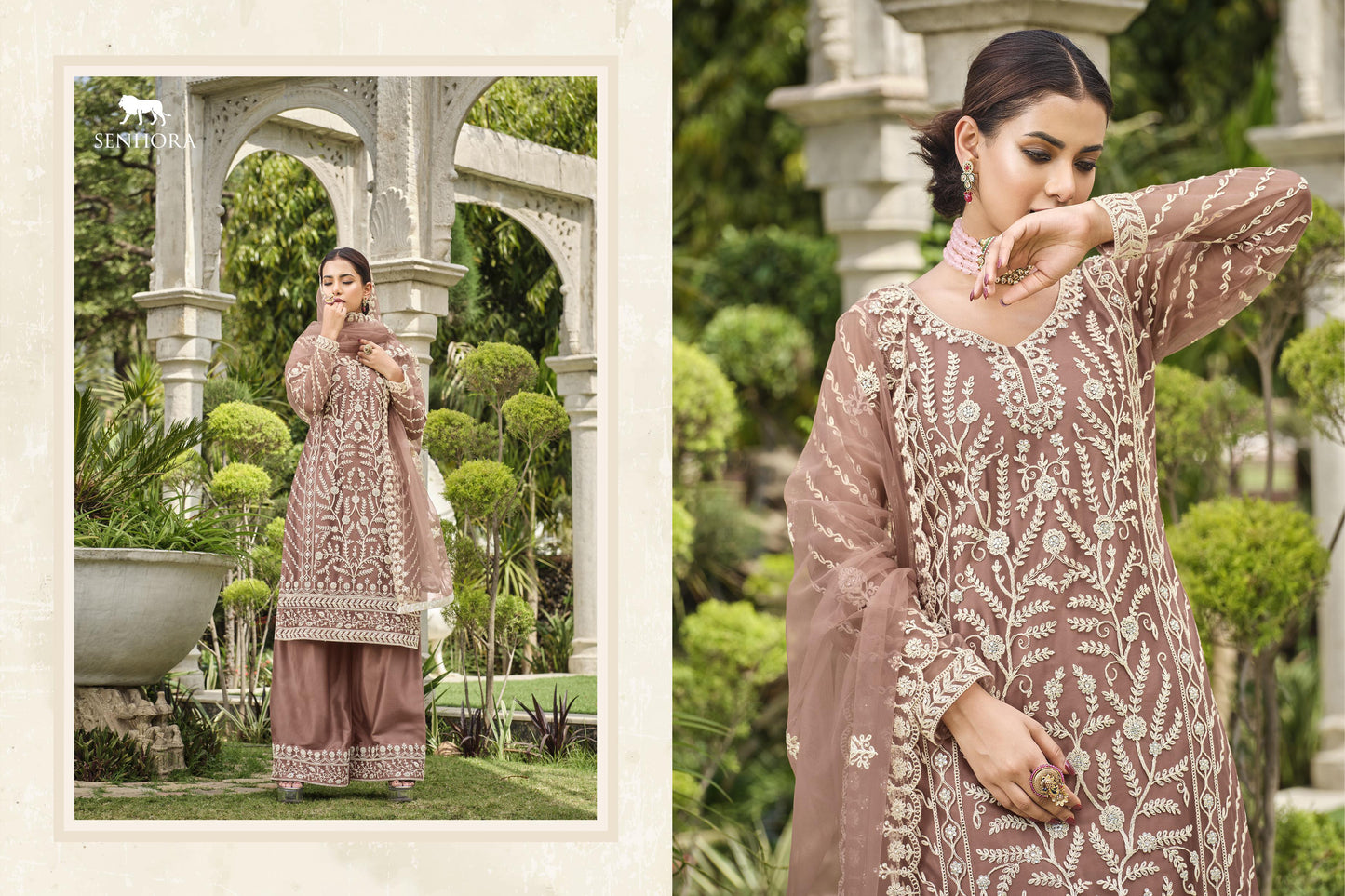 ELEVATE WITH AMAZING BUTTERFLY NET TOP AND DUPATTA WITH HEAVY STONE WORK AND BOTTOM