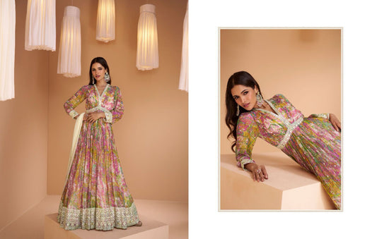 EMBELLISH YOUR WARDROBE WITH REAL GORGETTE GOWN AND DUPATTA