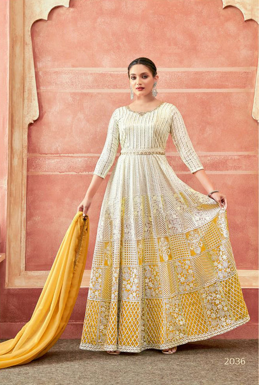 AMAZING REAL GEORGETTE GOWN WITH DIGITAL PRINT