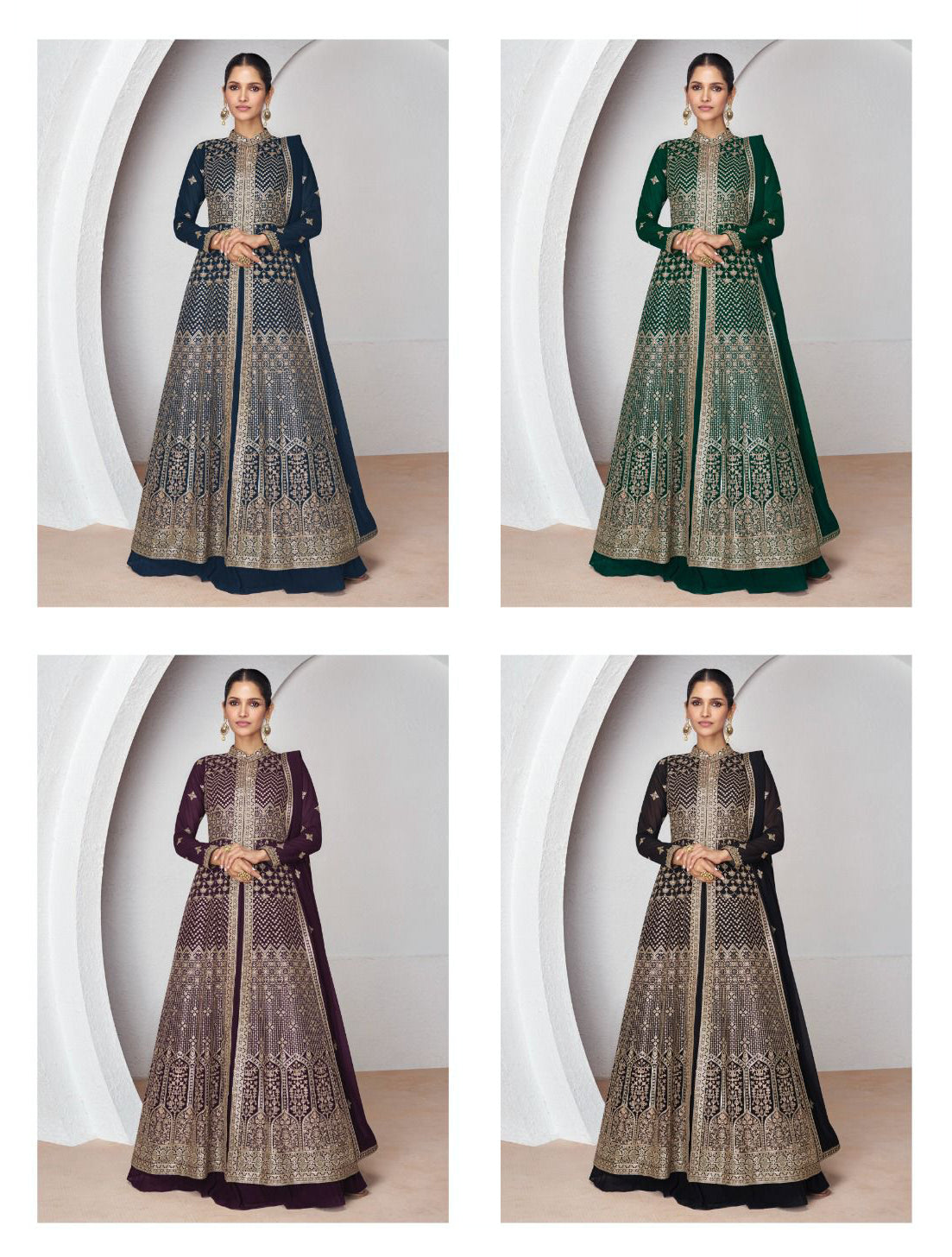 BEAUTIFUL REAL GEORGETTE TOP AND SKIRT WITH DUPATTA
