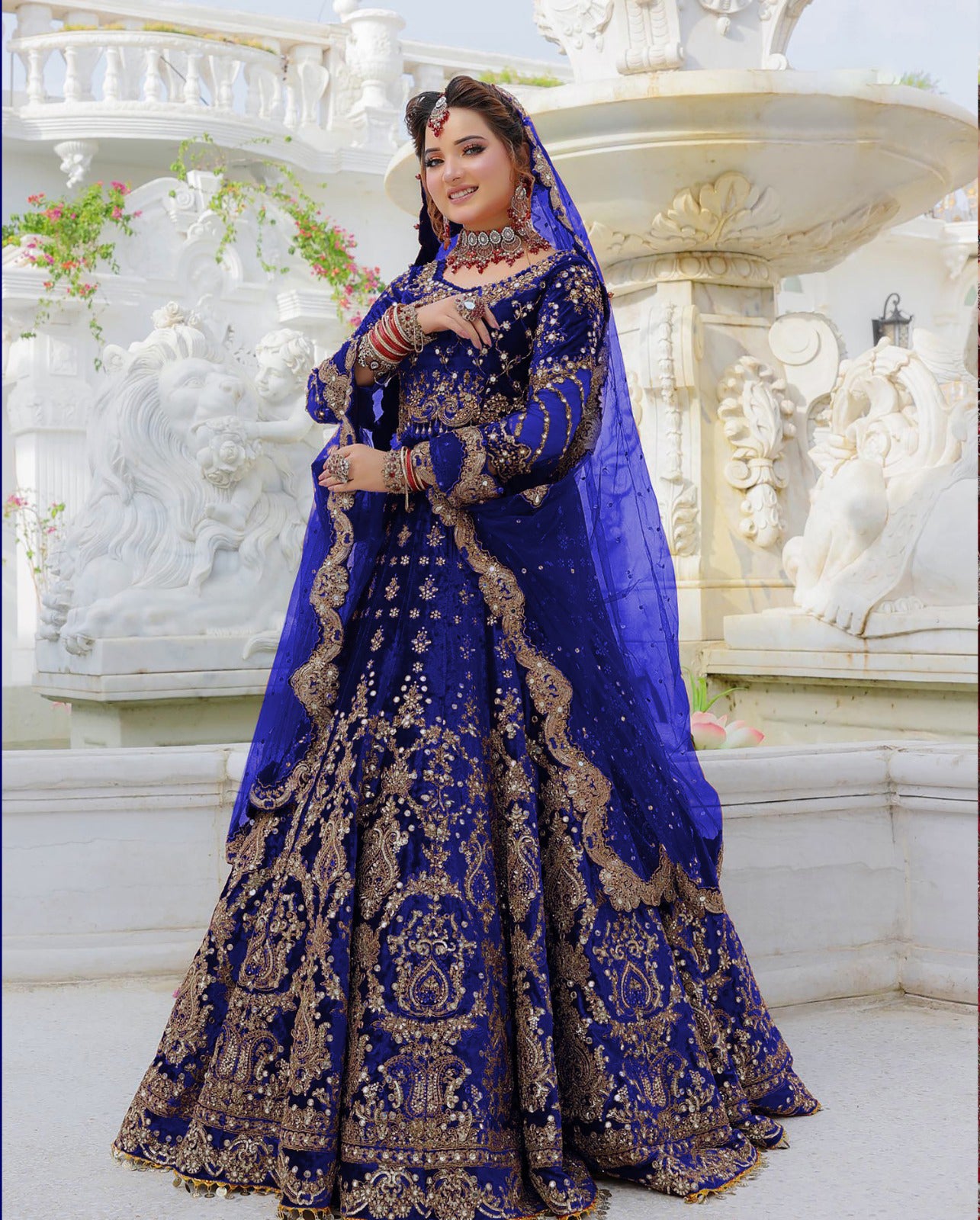 EMBELLISH YOUR WARDROBE WITH BEAUTIFUL VELVET AND EMBROIDERY WORK LEHENGA