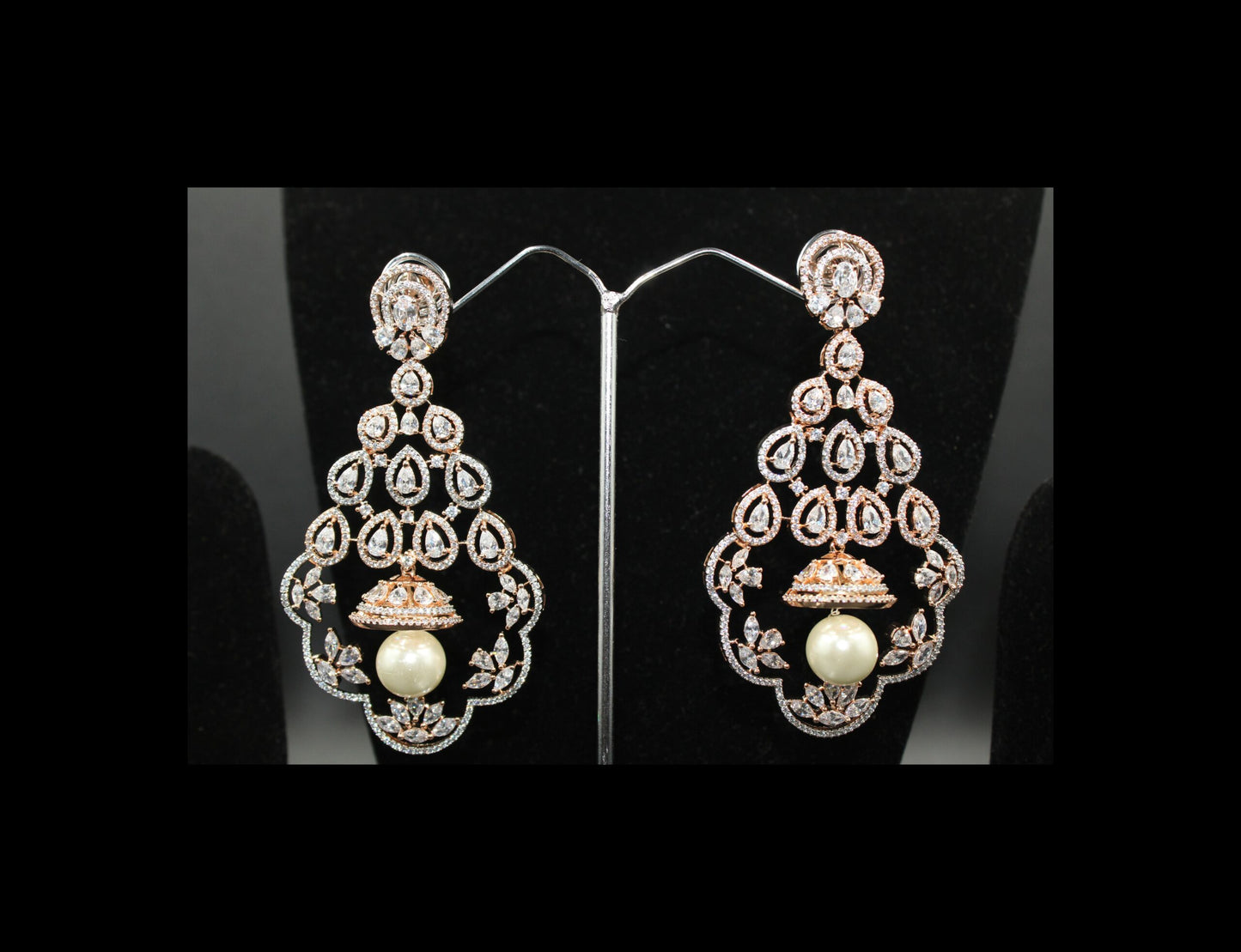 Marisa bell hanging designer American Diamond earrings