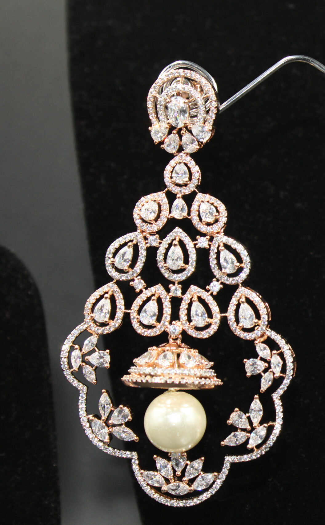Marisa bell hanging designer American Diamond earrings