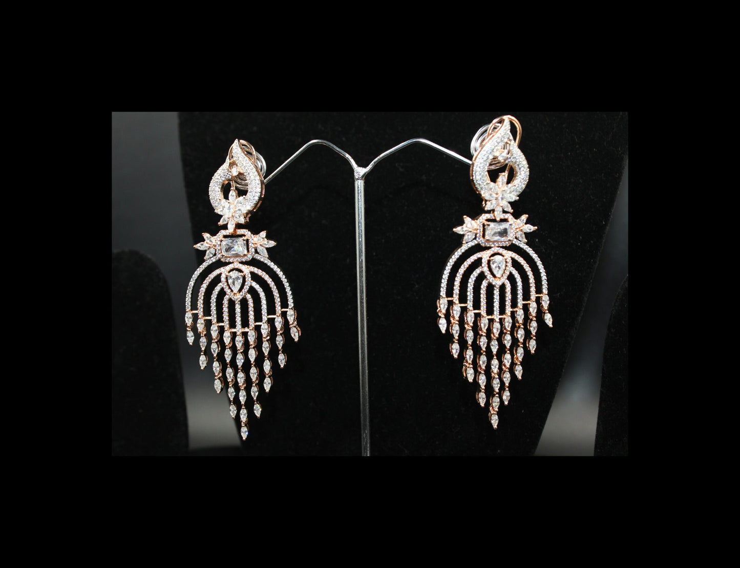 Classic designed american diamond Hanging earrings