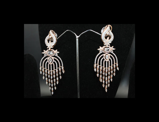 Classic designed american diamond Hanging earrings