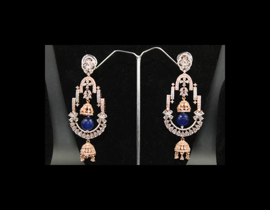 Elegant designed earrings filled with american diamonds
