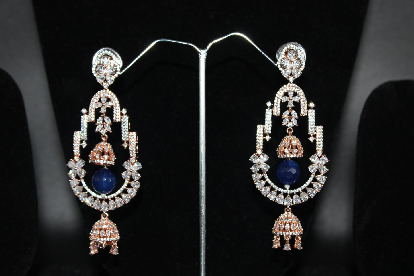 Elegant designed earrings filled with american diamonds
